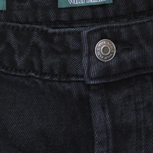 NWT Wild Fable Women's High-Rise Wide Leg Bermuda Jean Shorts 16 Black - Picture 5 of 8